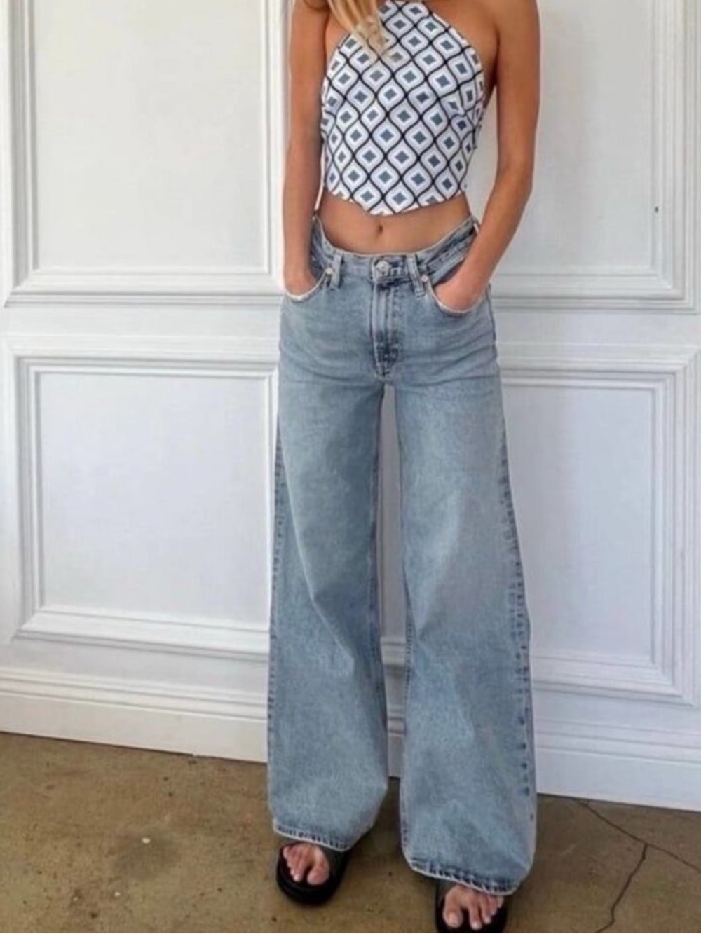 ⭐️Citizens of Humanity Paloma Wide-Leg Frayed Hem Jeans ⭐️